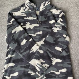 Boys Camo 3/4 fleece zipper sweatshirt